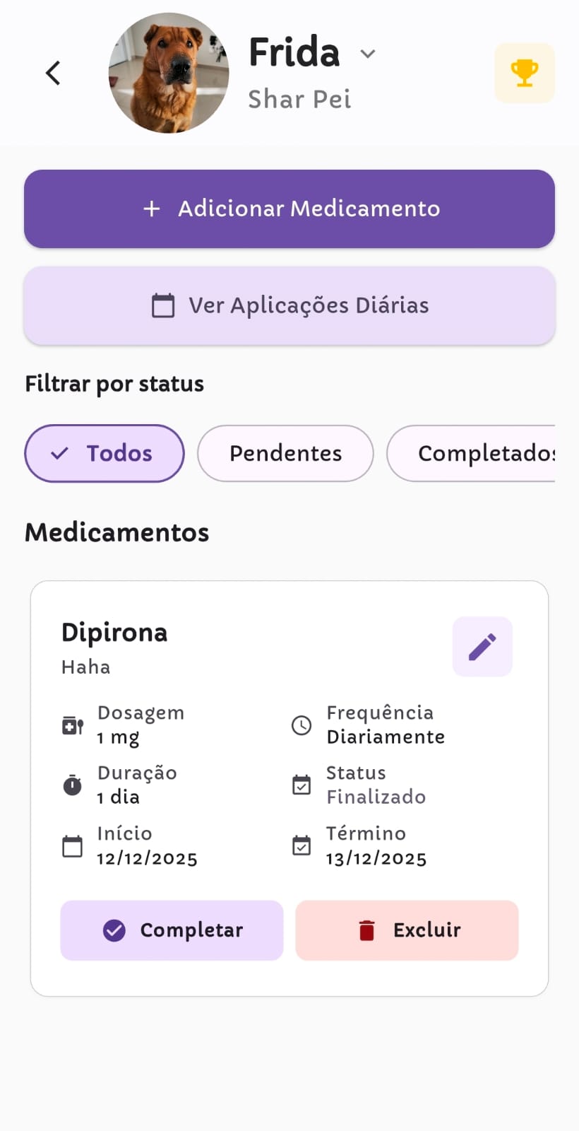 Lista de medicamentos